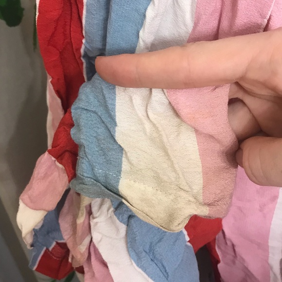 Red Multi Striped Jumpsuit - Picture 4 of 7